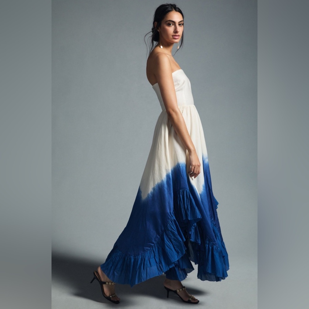Anthropologie Samant Chauhan Dip-Dyed Maxi Dress - Picture 4 of 7